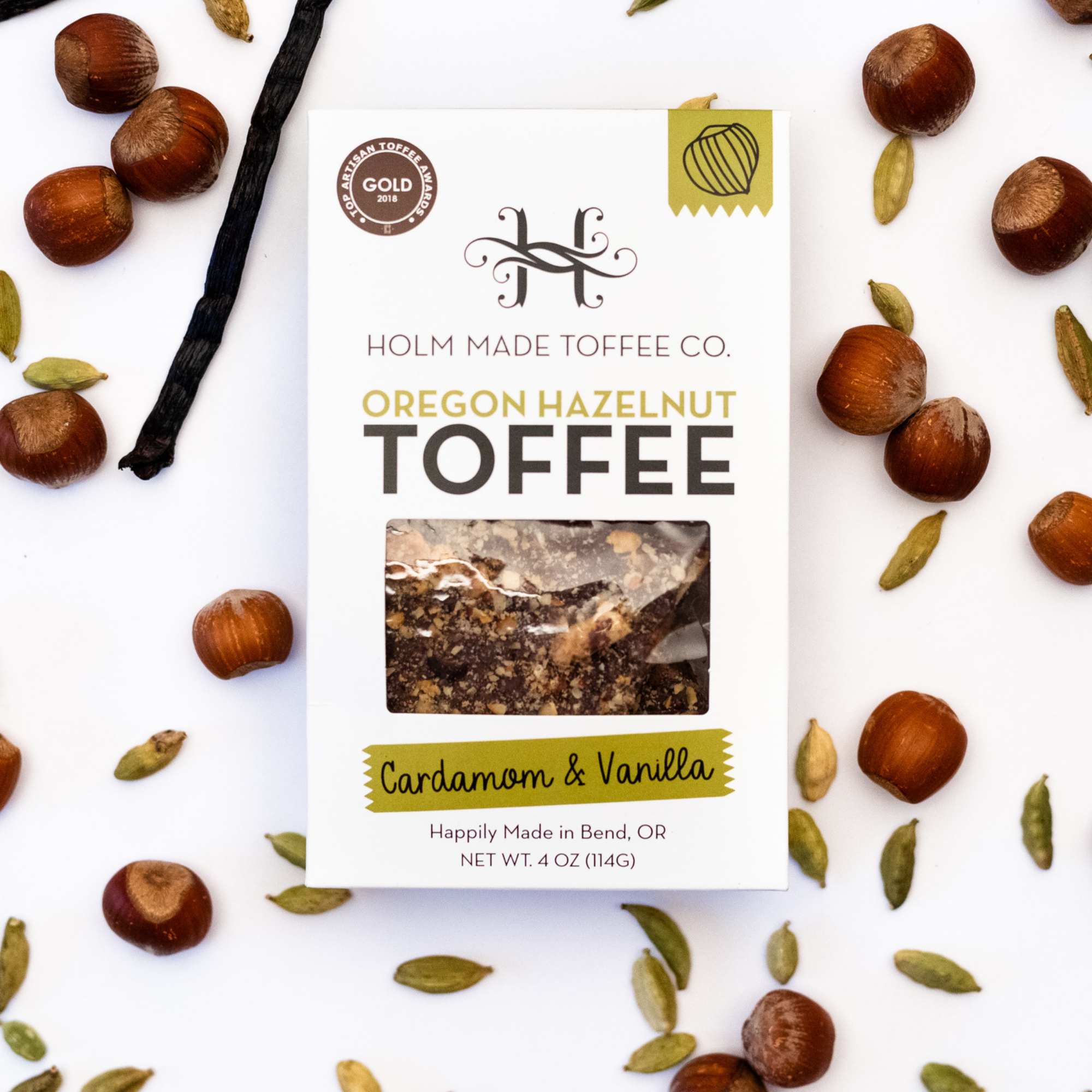 Cardamom And Vanilla Hazelnut Toffee