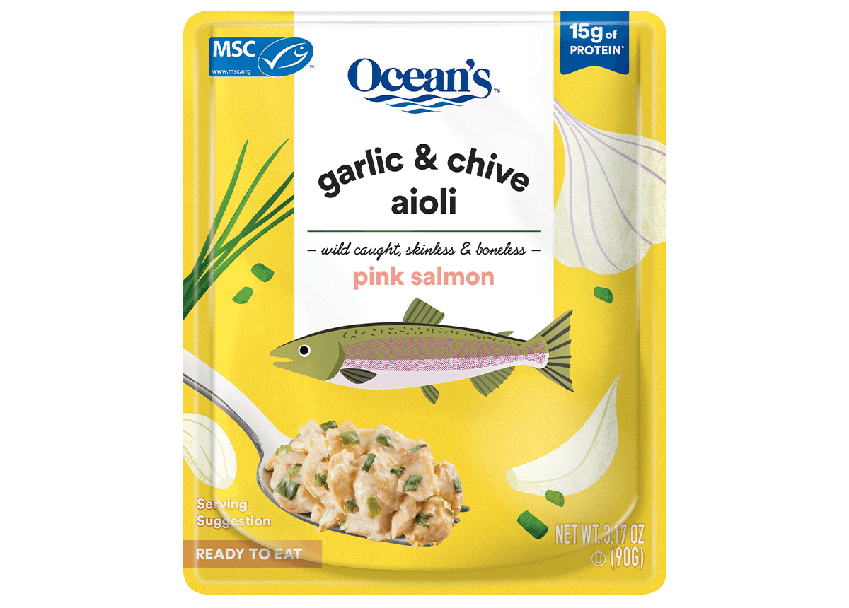 Pink Salmon with Garlic & Chive Aioli