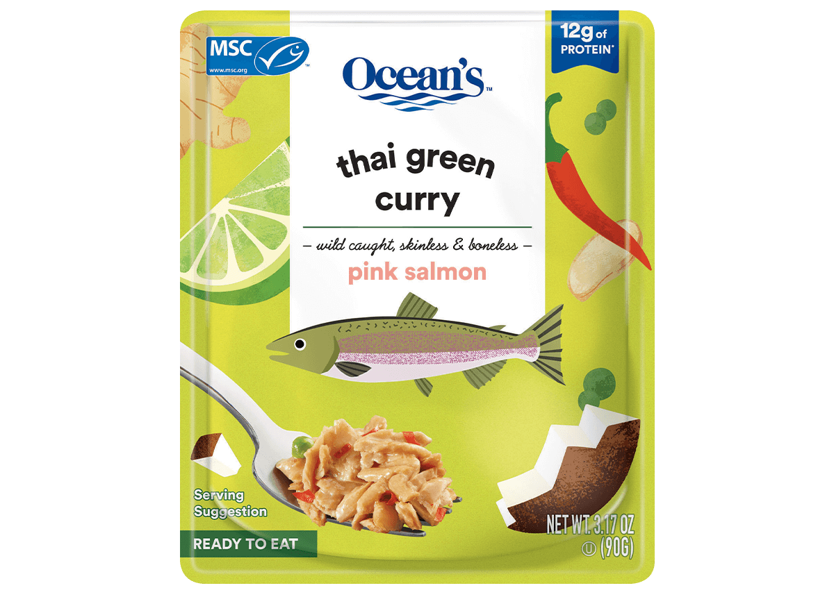 Pink Salmon with Thai Green Curry