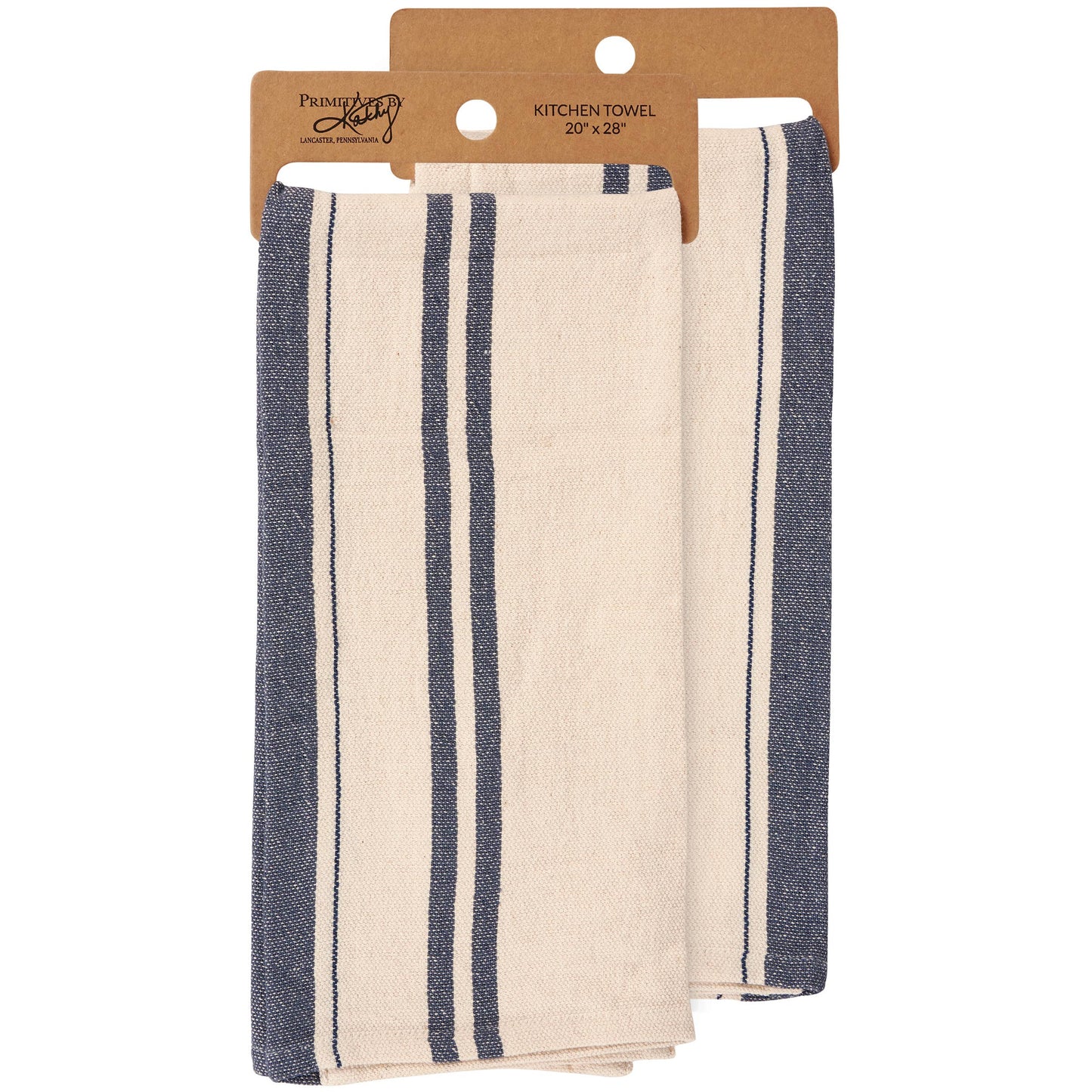 Cream Blue Stripe Kitchen Towel