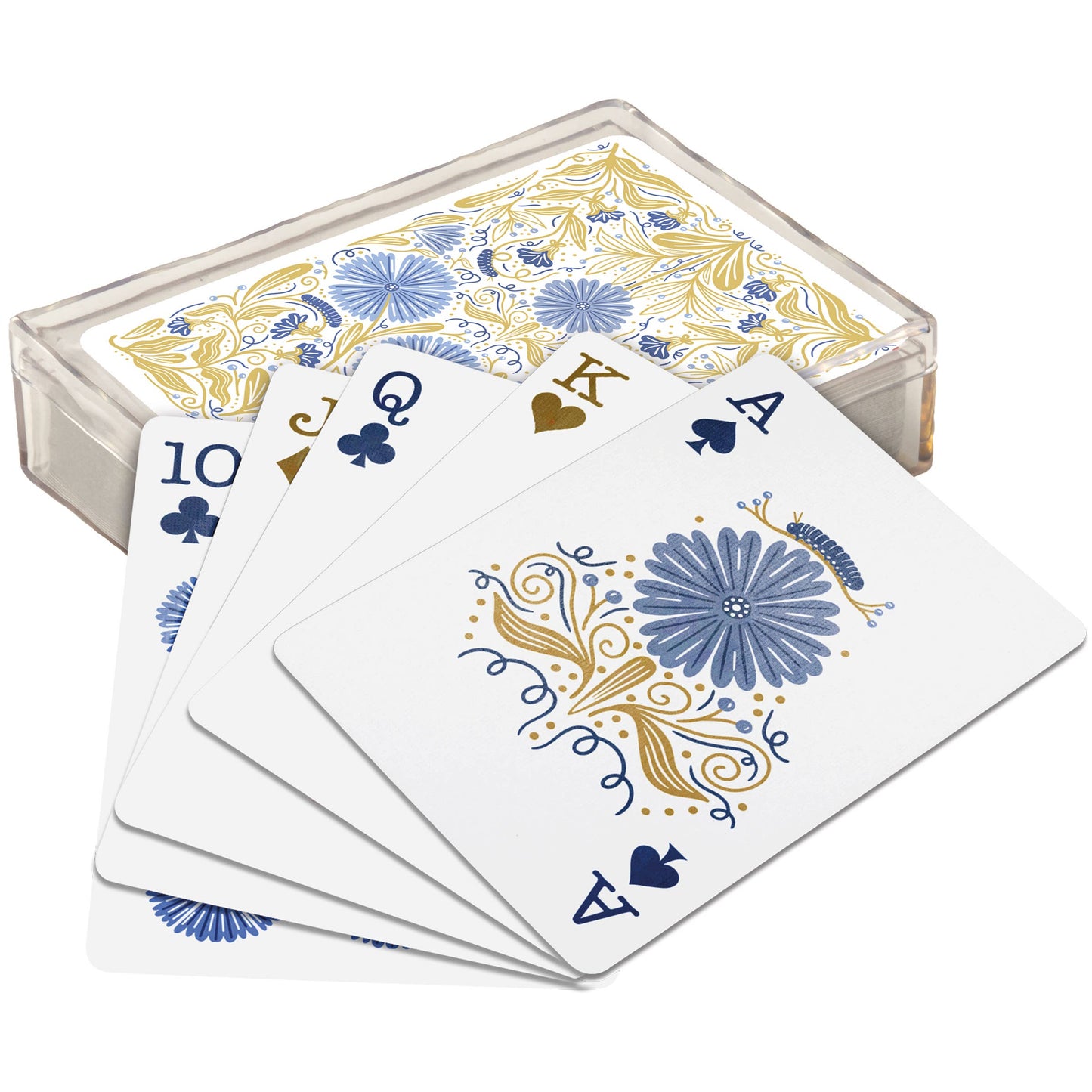 Caterpillar Floral Playing Cards