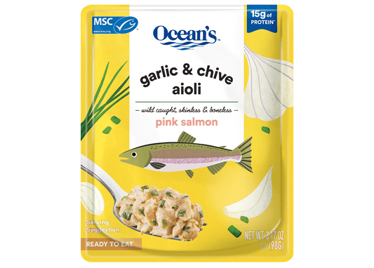 Pink Salmon with Garlic & Chive Aioli