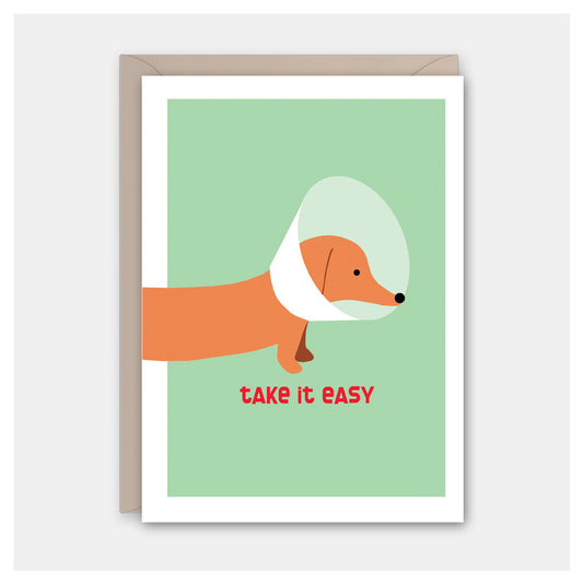 Cone Dog Get Well Card