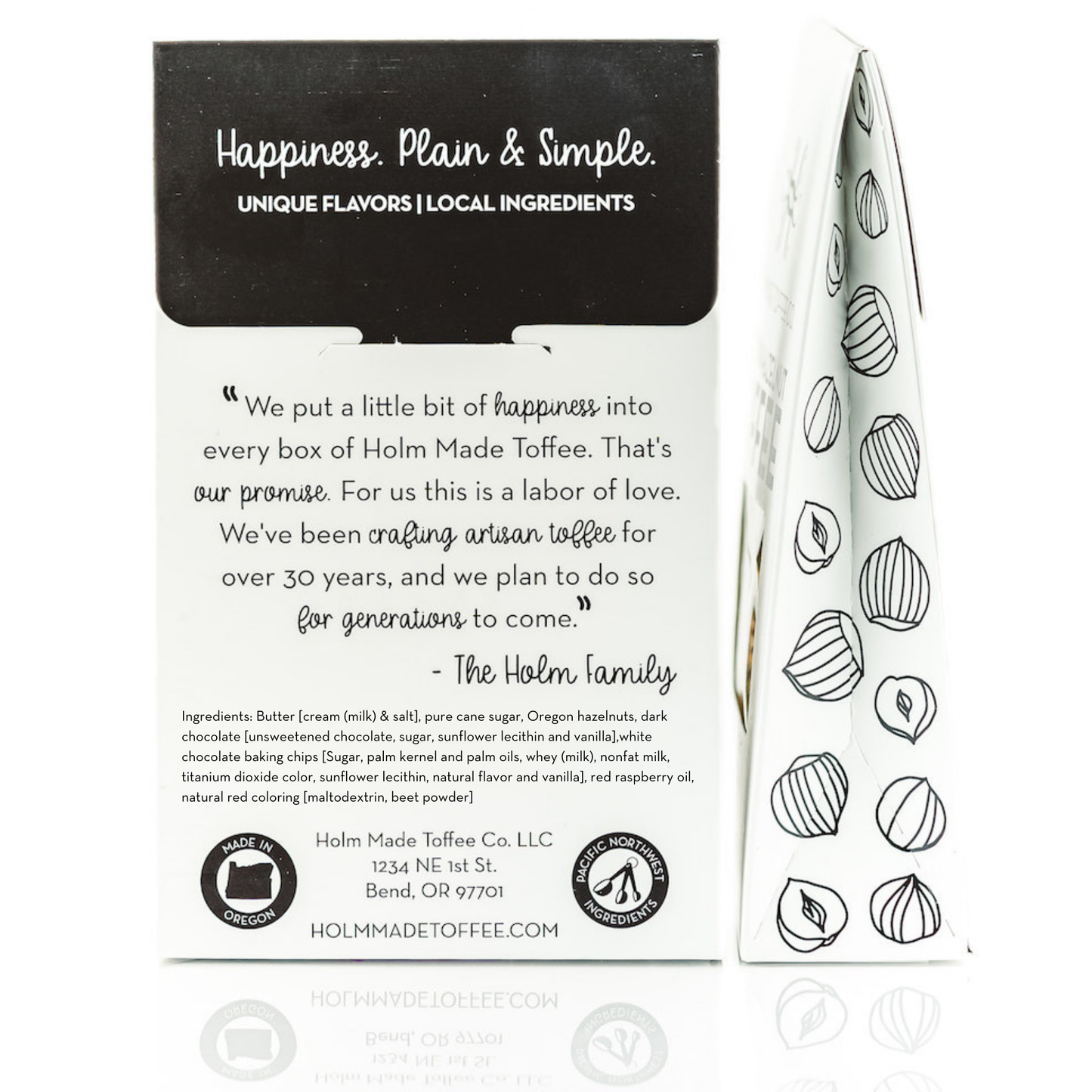 White Chocolate Raspberry Hazelnut Toffee