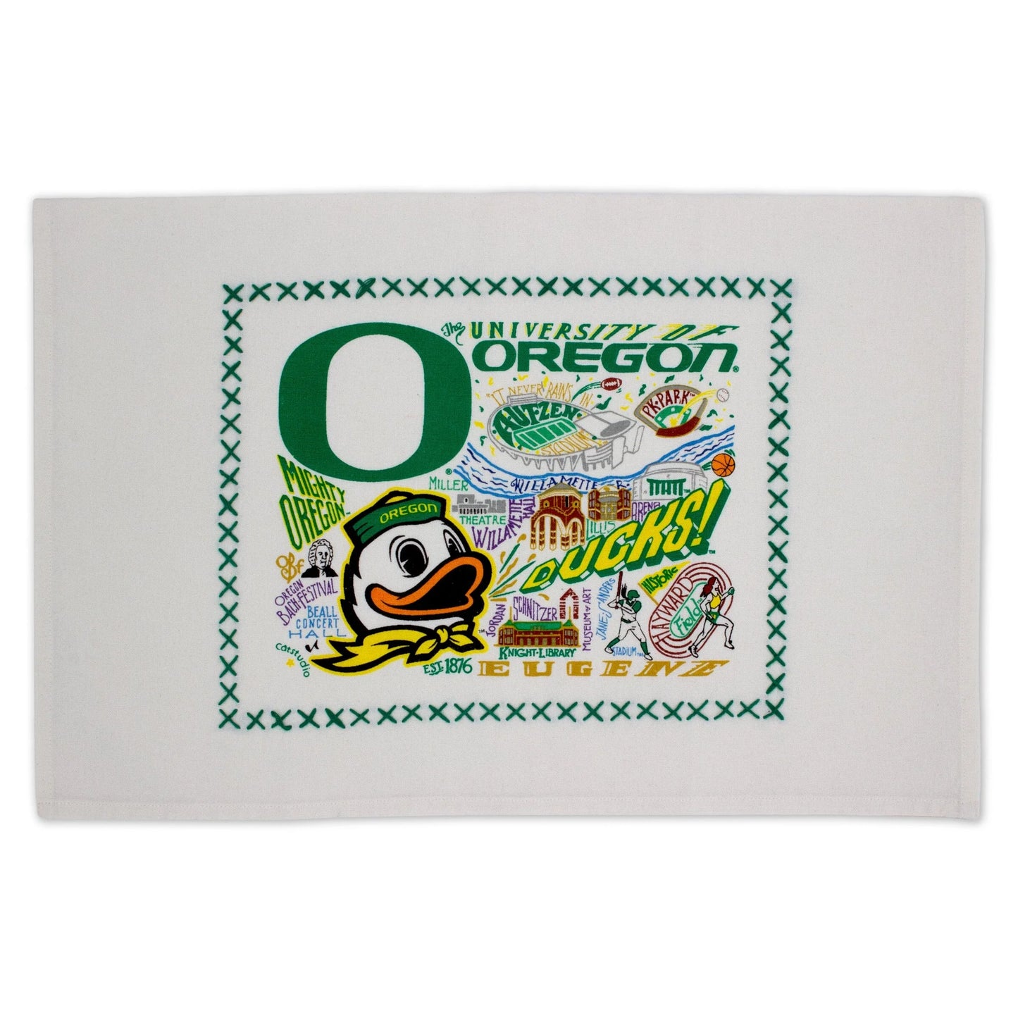 University of Oregon Dish Towel